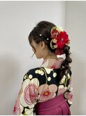 ★卒業式★　着付け　袴　ポニーテール　和装　【クオート尾花】