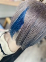 ラビス クローバー(Lovis clover) オーシャンブルー ホワイトグレージュ ふんわりミディアム