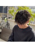 波巻きパーマ／ショートマッシュ