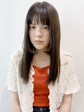 アイティーバイアルバム 下北沢店(IT by ALBUM) ゆるワンカール_チェリーブラウンフェミニンロング_8796