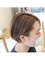 ヘアメイク アージュ 大野城 下大利店(HAIR MAKE age) ミニボブ×ヘルシーベージュ　20代30代40代