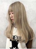 ミルクティーベージュ/ケアブリーチ/シールエクステ