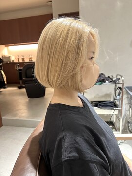 ウツギ(UTSUGI) 一回のブリーチでできるミルクティーベージュ☆