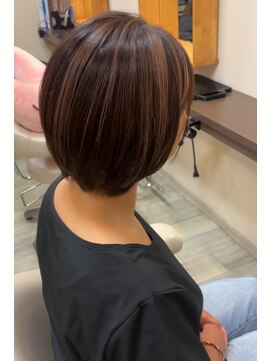 ヘアープレイス アペーゴ(hair place apego) ハイライト×ピンク