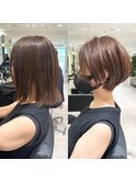 30代40代50代絶壁解消ひし形小顔前下がりショートボブ【NAYU】