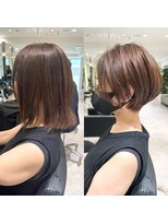 30代40代50代絶壁解消ひし形小顔前下がりショートボブ【NAYU】