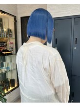 リンクバイビセ 髪質改善(link by vise) #ブルーカラー#ボブ#ブリーチ#ケアブリーチ