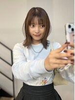 ヌープヘアーアイス(NUUP.hair ici)&nbsp;ブリーチなし秋色ベージュカラーフェイスレイヤー