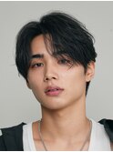 堀江ニュアンスパーマフェザーパーマセンターパートウルフ30代●