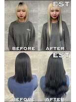 エスト 大阪梅田(EST)&nbsp;レミー100%/53cm☆シールエクステ60枚+ブリーチカラー