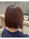 【巖本】顎ラインボブ長めボブ色っぽボブ縮毛矯正