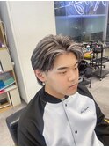 ホワイトメッシュ/ツイスト/ツイスパ/パーマ/メンズ/眉毛