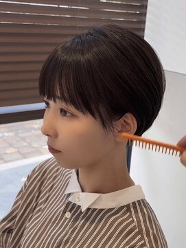 サロウィン 岡山店(SALOWIN) ★美髪くびレイヤーエモージュ愛されショートボブ暗めカラー
