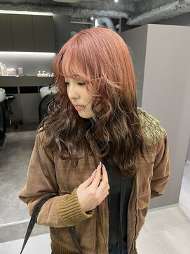 ロテ 名古屋 名駅店(Lote.) ホワイトグレージュ/デジタルパーマ/チェリーブラウン