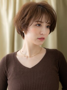 カバーヘア ブリス 川口(COVER HAIR bliss) マロンベージュ抜け感小顔ショートマッシュパーマY川口30代40代