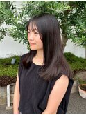 顔周りレイヤーカット/似合わせ/ダークブラウン/透明感