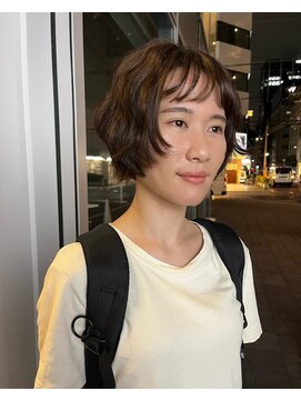 カフ(CAF) CAF FUKO ショートボブ/癖毛/パーマ風スタイリング/大阪心斎橋
