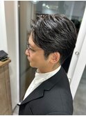 メンズショート刈り上げに合わせカット大人暗髪ヘアオイルセット