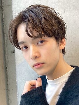 デプト(DEPT.) ニュアンスパーマセンターパートメンズマッシュフェザーパーマ