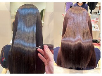 シダ(sida)の写真/【茨木市駅徒歩3分】個室空間のYUMEシャンプー台で髪質改善を。Aujuaトリートメント取扱◎