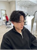 センターパート×波巻きツイスパ【Lond伊藤メンズ】