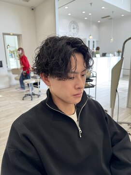 ロンド ラマ 岐阜(Lond bla-ma) センターパート×波巻きツイスパ【Lond伊藤メンズ】