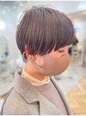 刈りあげない丸みベリーショート◎マッシュボブ◎ラテグレージュ