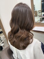 アッシュ 豊田店(Ash) 【艶ロング】艶巻きブラウンカラー