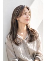 アッシュ 学芸大学店(Ash)&nbsp;ロング/大人女性/シアーベージュ/白髪ぼかしハイライト
