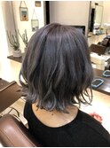 ネイビーアッシュ＋外ハネボブ