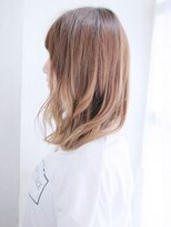 ヘアメイク ナル(hair make nalu)&nbsp;ミックスカールのミディアムスタイル