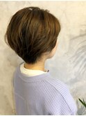 【ハイライト】ショートボブ/ヌーディベージュ/シナモンベージュ
