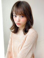 アフロート ディル(AFLOAT D'L)&nbsp;大人かわいいひし形シルエット ショコラグレージュ 外ハネ 小顔