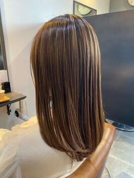 スーリール 九産大前店(Sourire) シークレットハイライトグレージュ　ハイライト[ブリーチ]有