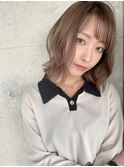 髪質改善・韓国・ショート・ベージュハイライトインナーカラー