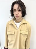 ショコラカラーにボブパーマ