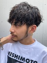 フィフス 原宿(fifth) ツイストスパイラルパーマツーブロック刈り上げ黒髪束感マッシュ