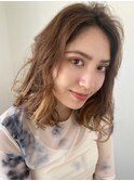 無造作ミディアムスタイル