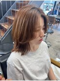 外ハネレイヤー　シアーカラー　レイヤーボブ