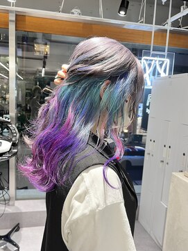 ファイブバイジエクト 堀江(FIVE by The Ect) インナーギャラクシーカラー×ラベンダーベージュ