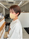 ベージュ☆マッシュショート