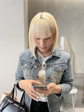 ソル 栄矢場町(SOL) 抜きっぱなしブロンド/ブロンドヘア/ボブ/名古屋美容院