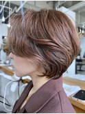 マロンブラウン ショートbob