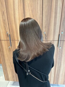 ガリカ 博多(Gallica) 【長まなみ】ブリーチなしダブルカラーで叶うオリーブベージュ