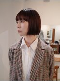 【ミニボブ/阿部達哉】ショートボブ/ショートヘア/ボルドー