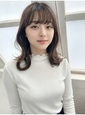 艶感★シースルーバング】韓国ヘア20代30代ウェーブ巻き髪