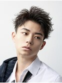 メンズカットアップバングビジネススパイキー刈り上げショート