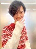 【morio】ショート　女子　黒髪　ツーブロック♪