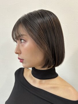 ポール 行徳店 韓国風ぱっつんボブ タッセルボブ 透明感ニュアンスカラー 行徳