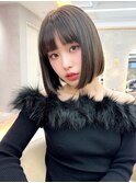 【大重】ストンと落ちるタッセルボブ/新宿/髪質改善/縮毛矯正